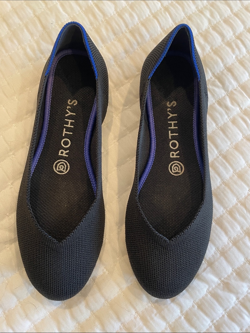 Rothy's Black Ballet Flats sz 7